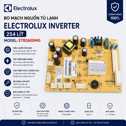 Bo Mạch Nguồn Tủ Lạnh Electrolux Inverter 254 Lít ETB2600MG Chính Hãng