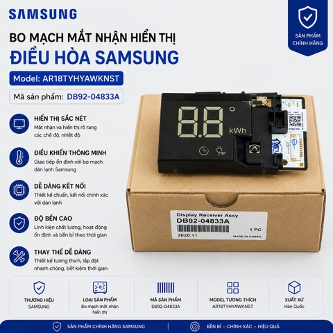 Bo Mạch Mắt Nhận Hiển Thị Điều Hòa Samsung AR18TYHYAWKNST Mã DB92-04833A