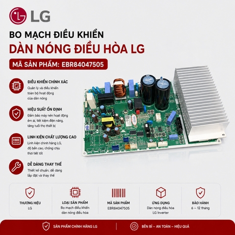 Bo Mạch Điều Khiển Dàn Nóng Điều Hòa LG Mã EBR84047505