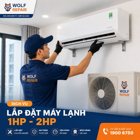 Lắp đặt Máy lạnh 1HP-2HP