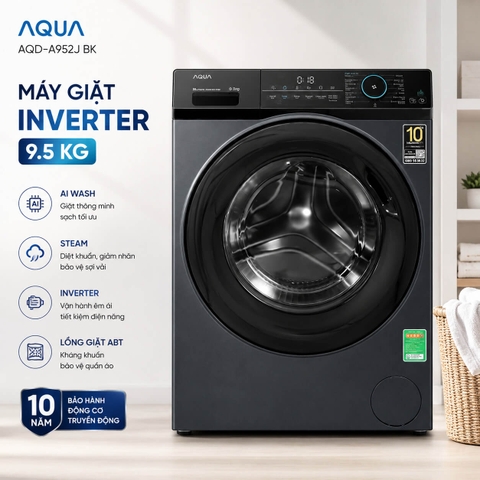 Máy giặt Aqua Inverter 9.5 kg AQD-A952J BK