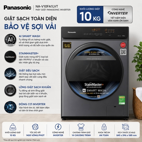 Máy giặt Panasonic Inverter 10 kg NA-V10FA1LVT