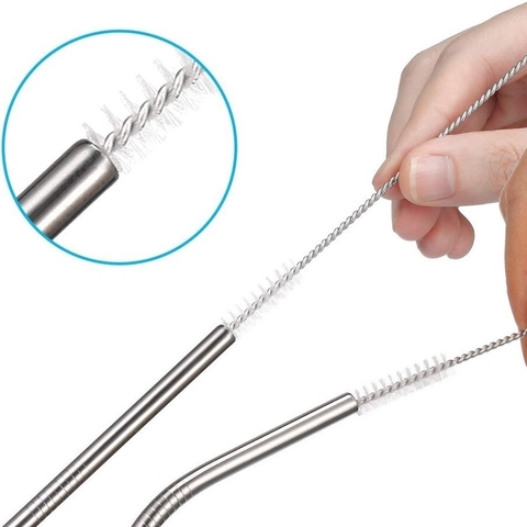 Cọ Ống Hút Mini Tay Cầm Inox 304 Chống Gỉ, Dễ Dàng Vệ Sinh
