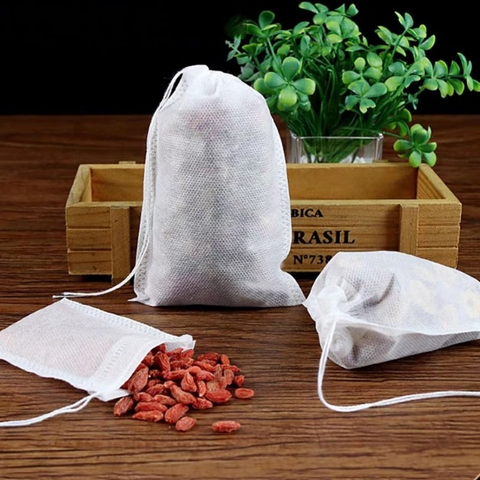 Gói 100 Túi Lọc Trà – Thảo Dược Dây Rút Chất Liệu Không Dệt – Tiện Lợi, Sạch Sẽ, Dễ Sử Dụng