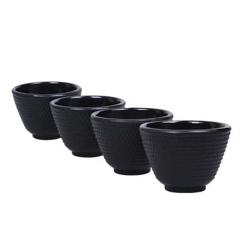 Bộ 4 Chén Uống Trà Bằng Gang – 70ml – Cổ Điển & Giữ Nhiệt Tốt