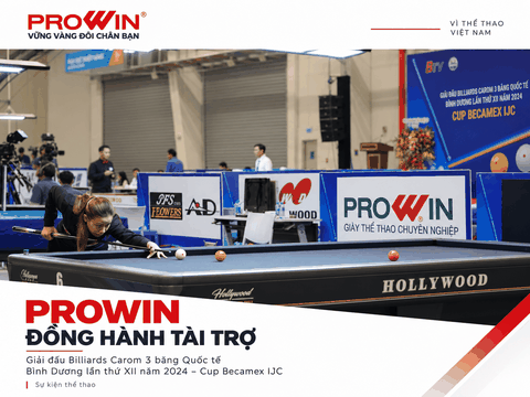 Prowin đồng hành tài trợ giải đấu Billiards Carom 3 băng Quốc tế Bình Dương lần thứ XII năm 2024 – Cup Becamex IJC