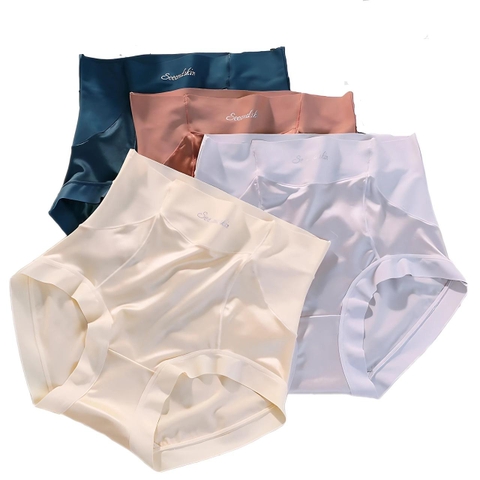 [V7] Sét 5 Quần Lót Nữ Su Lụa Satin Cạp Cao Chất Mềm Mát Hàng Cao Cấp Women