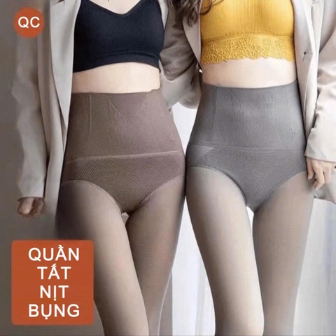 Quần Tất Nịt Bụng Hàng QC cao cấp, có 2 lựa chọn quần tất mỏng 80gr và dầy lót nỉ lông 260gr hiệu ứng 3D hỗ trợ nâng mông, công nghệ dệt kim 1080 hiện đại cho Nữ quantat