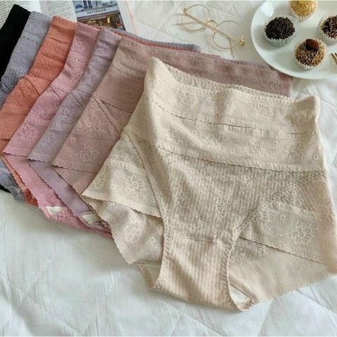[188] Quần lót Nữ ren mềm mịn cạp cao ôm V2 cao cấp Nhung Voi