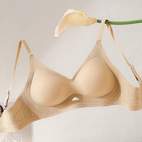 Áo Nâng Ngực Bra Chất Su Mềm Mỏng Nhẹ Không Gọng Có Mút Đệm Tròn Gom Quả Chống Chảy Xệ Hạn Chế Ngấn Lưng [A37]