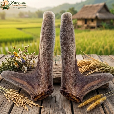 Nhung Hươu Khô Nguyên Cặp
