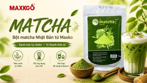 Matcha Maxko trong menu: màu, vị và 5 hướng ứng dụng