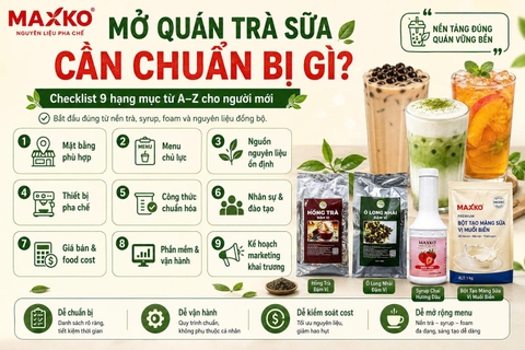 Mở quán trà sữa cần chuẩn bị gì? Checklist 9 hạng mục từ A–Z cho người mớ
