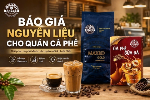 Báo giá nguyên liệu cho quán cà phê theo mục tiêu 100 ly mỗi ngày