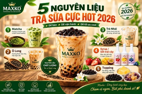 Tổng hợp 5 nguyên liệu trà sữa cực hot 2026: Quán F&B nên thử gì trước?