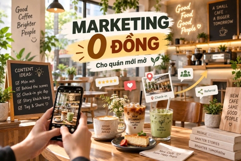 Chiến lược marketing 0 đồng cho quán mới mở