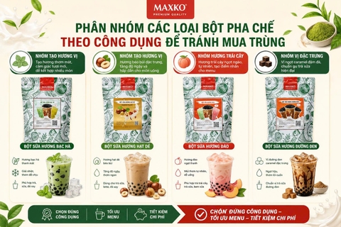 Phân nhóm các loại bột pha chế theo công dụng để tránh mua trùng