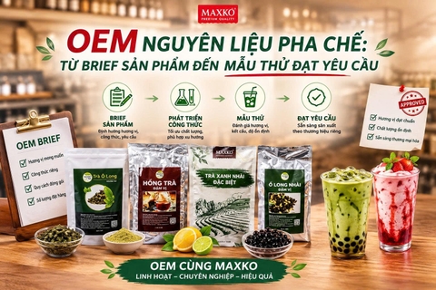 OEM nguyên liệu pha chế: từ brief sản phẩm đến mẫu thử đạt yêu cầu