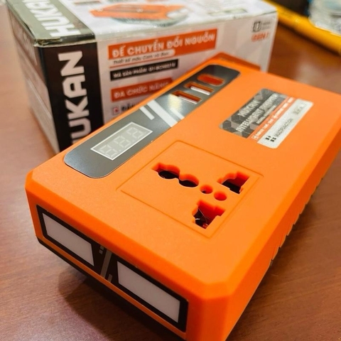 Đế Chuyển Đổi Nguồn Điện HUKAN G1-BCN0218 Pin 21V lên 180 - 220V, Chân pin phổ thông 4cm, Chính Hãng