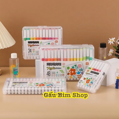 ￼Bút màu Acrylic Marker - 12/18/24 Màu - Tô Trên Mọi Chất Liệu