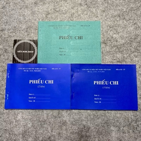 Khổ A5 - Hoá đơn bán lẻ, phiếu thu, phiếu chi, phiếu nhập kho, phiếu xuất kho - 1 liên, 2 liên, 3 liên
