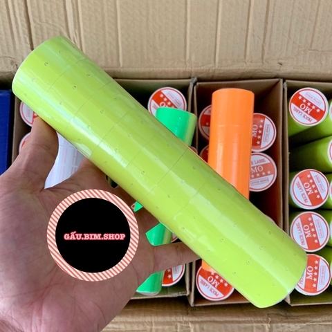 Giấy dán giá loại dày - Hãng MO - Dùng cho máy bắn giá (1 cây = 10 cuộn)