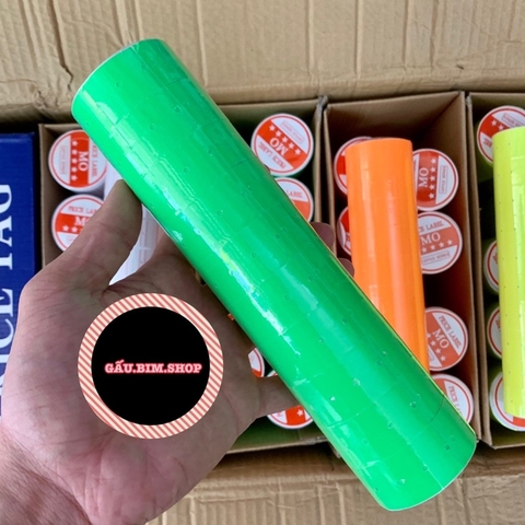 Giấy dán giá loại dày - Hãng MO - Dùng cho máy bắn giá (1 cây = 10 cuộn)