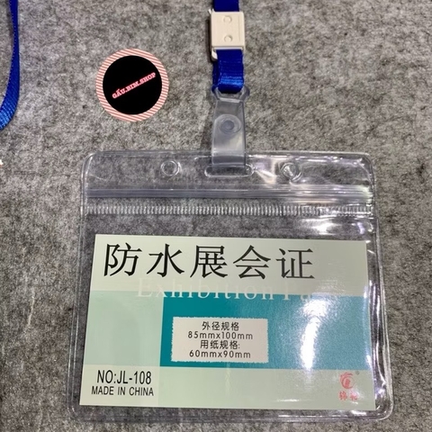 Bộ dây đeo thẻ (dây phù hiệu) kèm bảng tên nhưa dẻo cao cấp (ngang hoặc dọc)