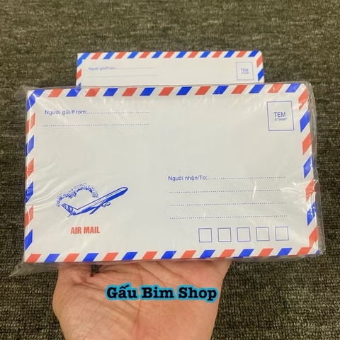 100 chiếc Phong bì có keo dán sẵn trắng, đẹp cao cấp (Định lượng 70)