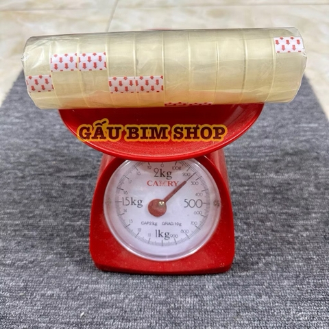 10 cuộn Băng dính văn phòng màu trong cao cấp (siêu dai, khổ 1.8 x 5 cm)