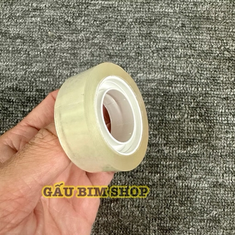 10 cuộn Băng dính văn phòng màu trong cao cấp (siêu dai, khổ 1.8 x 5 cm)
