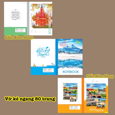 Vở kẻ ngang 80 trang, giấy trắng tự nhiên, chống loá