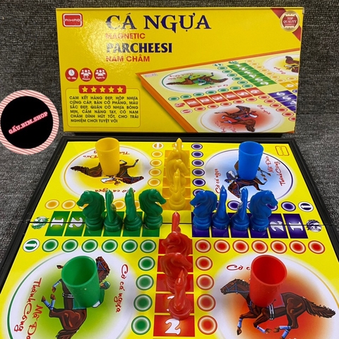 Bộ bàn Cờ vua, Cá ngựa nam châm có thể gấp gọn, dễ dàng sử dụng