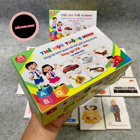 Flashcard cho bé - Bộ thẻ thông minh  416 thẻ (16 chủ đề) - Theo phương pháp giáo dục sớm của Glenn Doman