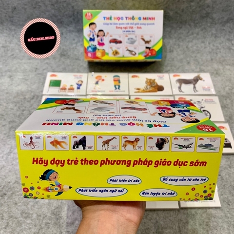 Flashcard cho bé - Bộ thẻ thông minh  416 thẻ (16 chủ đề) - Theo phương pháp giáo dục sớm của Glenn Doman