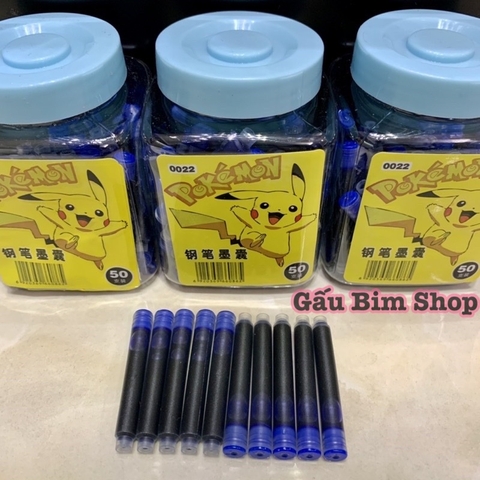 Lọ 50 Ống mực (không tẩy được) dùng thay thế cho các loại bút máy, bút mực sử dụng ống 3.4mm