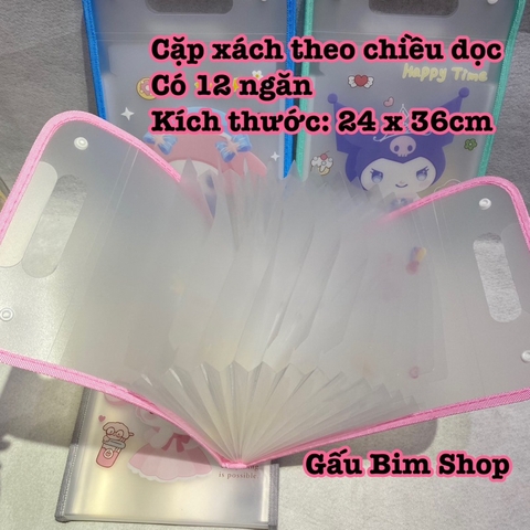 Cặp học thêm 7 ngăn và 12 ngăn nhựa cao cấp (Mẫu mã thay đổi liên tục)