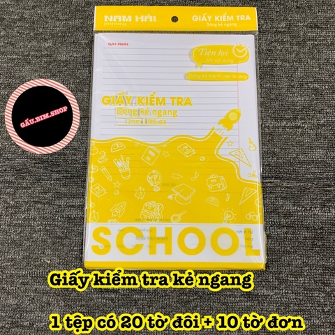 Giấy kiểm tra kẻ ngang và ô ly (hàng cao cấp)