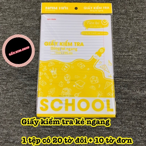 Giấy kiểm tra kẻ ngang và ô ly (hàng cao cấp)