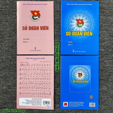 Combo 10 quyển Sổ Đoàn Viên - Có tem hàng chính hãng - Giá bìa 10k - 48 trang