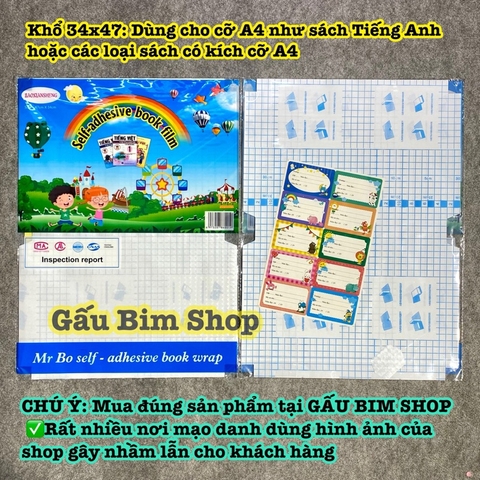 Bọc sách, bọc vở Decal chuyên dụng hàng cao cấp loại 1, dính bề mặt tốt, bám giấy
