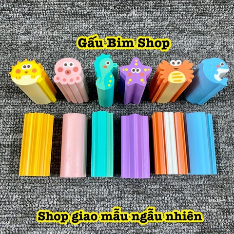 Gôm, tẩy dài 5cm, đường kính 2cm có nhiều mẫu mã đặc sắc