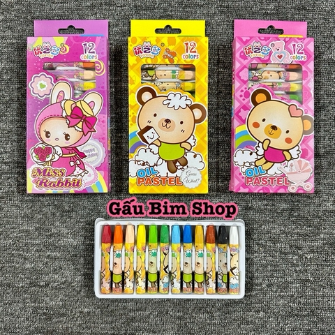 Bút sáp dầu 12 màu ( Hộp 12 bút - 12 màu khác nhau) - Mua càng nhiều giá càng rẻ