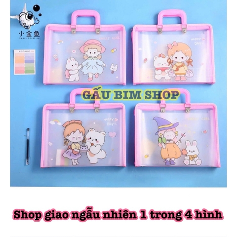 Cặp học thêm 7 ngăn và 12 ngăn nhựa cao cấp (Mẫu mã thay đổi liên tục)