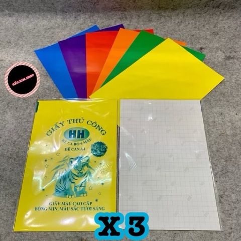 Giấy thủ công decal HH khổ A4 ( có 2 loại: loại không dính VÀ loại có dính - bóc ra là dán được)