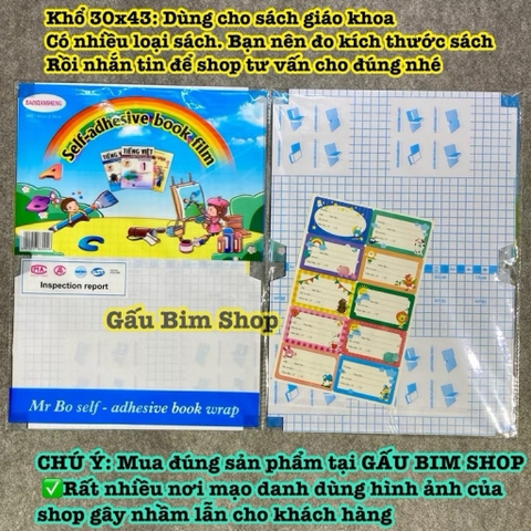 Bọc sách, bọc vở Decal chuyên dụng hàng cao cấp loại 1, dính bề mặt tốt, bám giấy