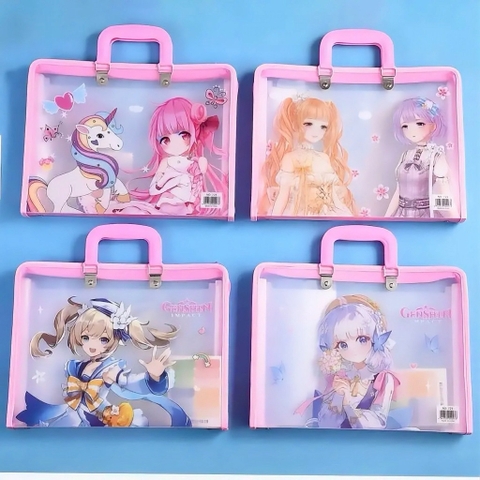 Cặp học thêm 7 ngăn và 12 ngăn nhựa cao cấp (Mẫu mã thay đổi liên tục)