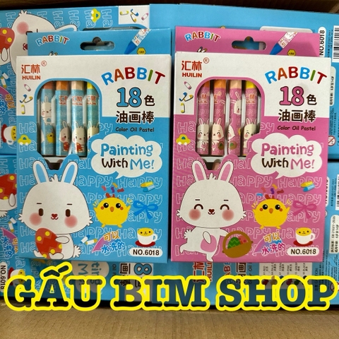 Bút sáp dầu 18 màu - hộp 18 bút 18 màu khác nhau