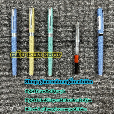 Bút Máy 005 Ouguwen - Hàng chính hãng - Ngòi Lá Tre Tách Đôi Calligraphy tạo Thanh Đậm Luyện Viết Chữ Đẹp