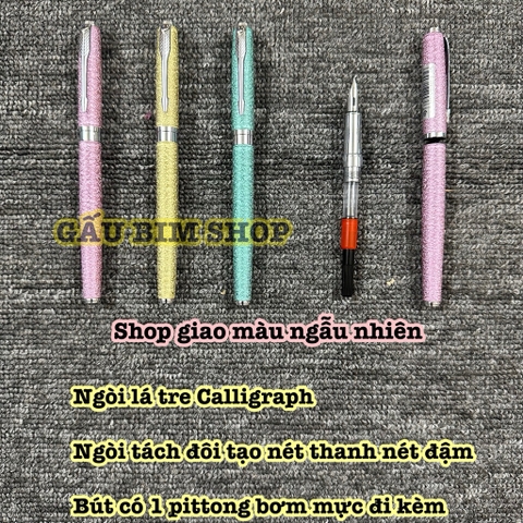 Bút Máy 005 Ouguwen - Hàng chính hãng - Ngòi Lá Tre Tách Đôi Calligraphy tạo Thanh Đậm Luyện Viết Chữ Đẹp